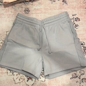 TNA Light Gray Drawstring Athletic Shorts